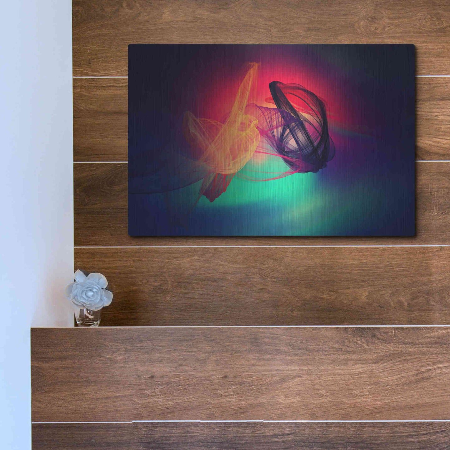 Luxe Metal Art 'Color In The Lines 24' by Irena Orlov, Metal Wall Art,16x12