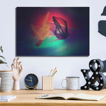 Luxe Metal Art 'Color In The Lines 24' by Irena Orlov, Metal Wall Art,16x12