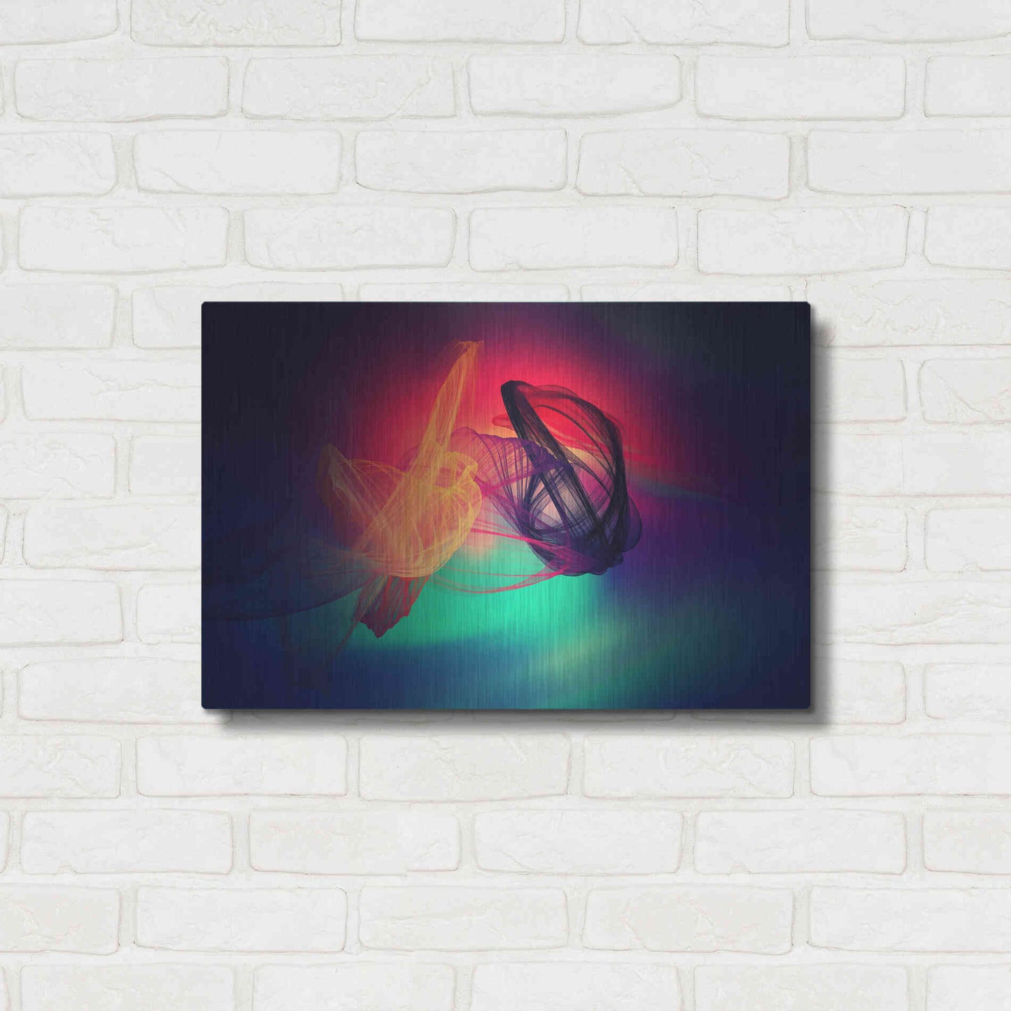 Luxe Metal Art 'Color In The Lines 24' by Irena Orlov, Metal Wall Art,24x16