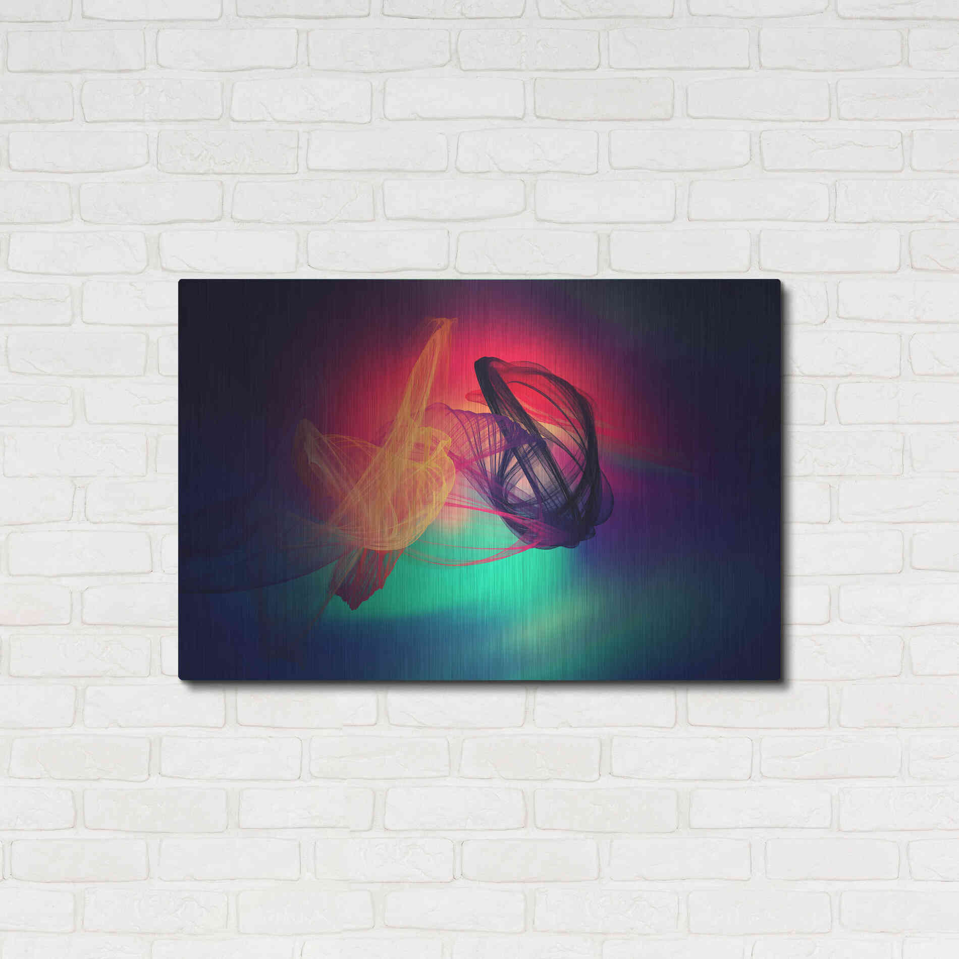 Luxe Metal Art 'Color In The Lines 24' by Irena Orlov, Metal Wall Art,36x24