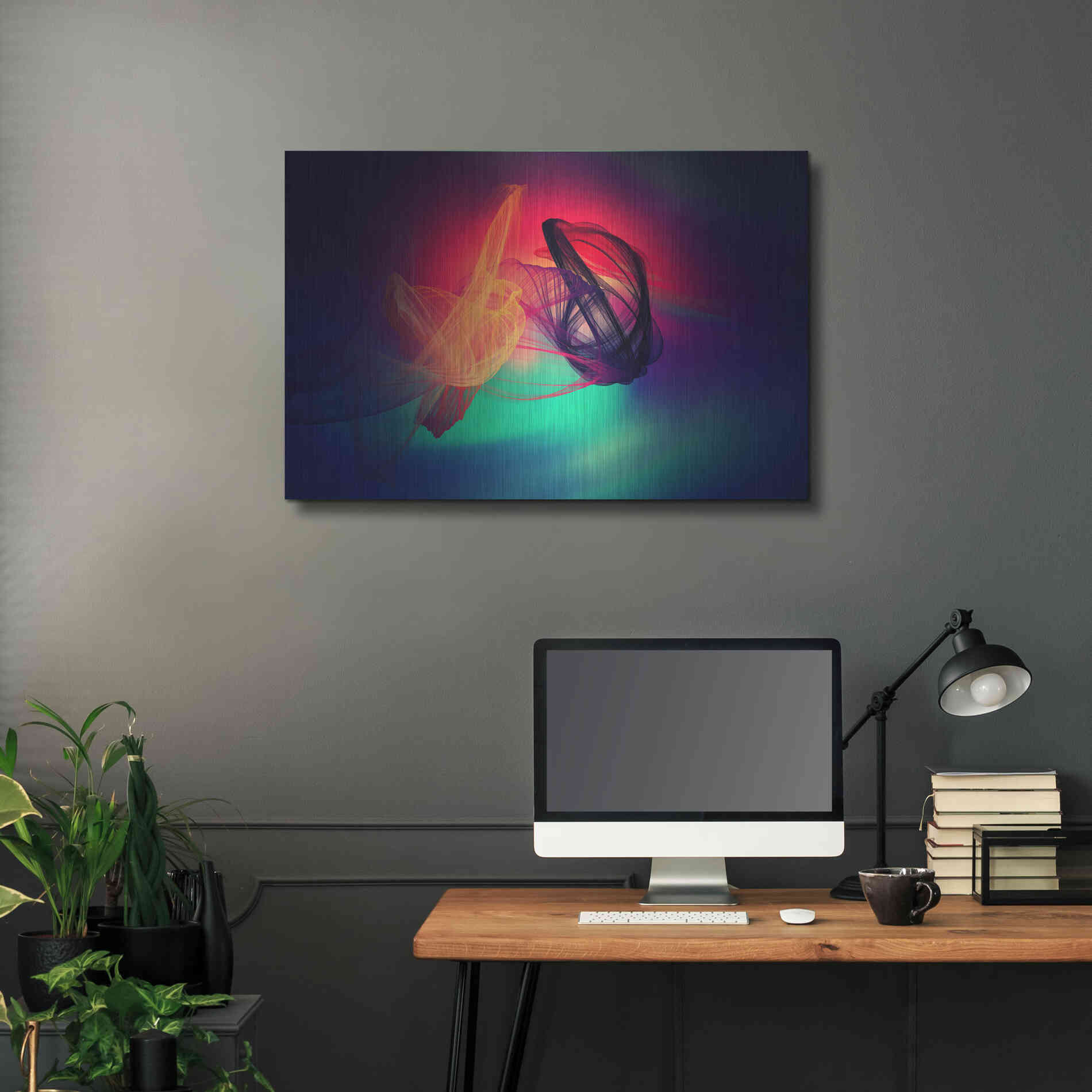 Luxe Metal Art 'Color In The Lines 24' by Irena Orlov, Metal Wall Art,36x24