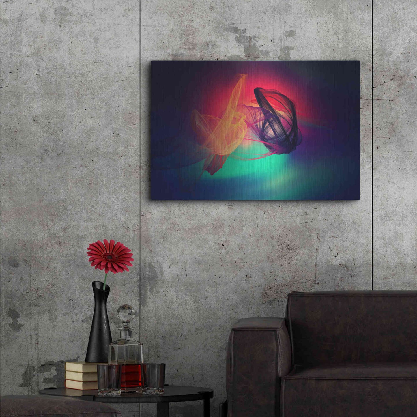 Luxe Metal Art 'Color In The Lines 24' by Irena Orlov, Metal Wall Art,36x24