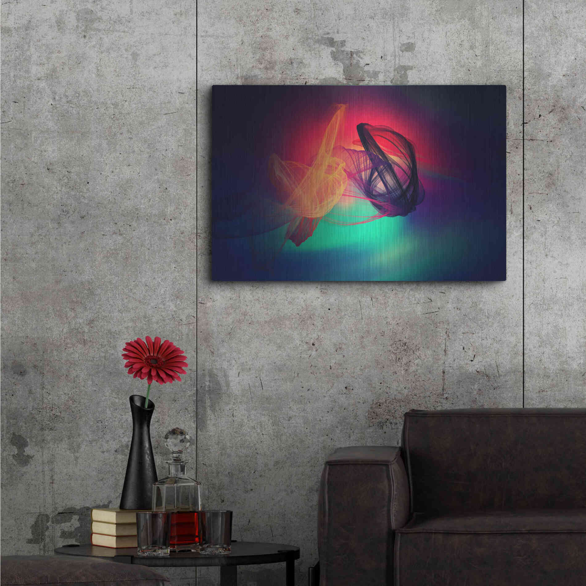 Luxe Metal Art 'Color In The Lines 24' by Irena Orlov, Metal Wall Art,36x24