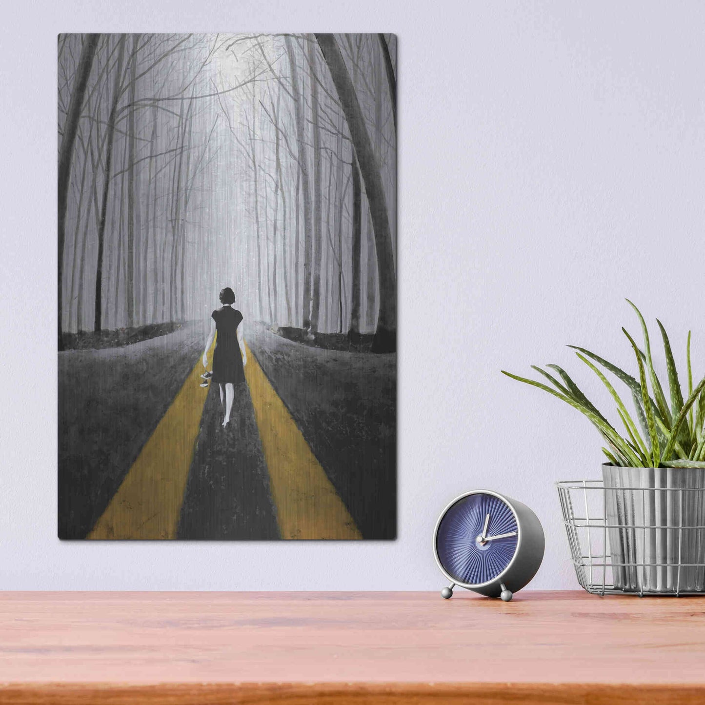 Luxe Metal Art 'Into The Blue' by DB Waterman, Metal Wall Art,12x16