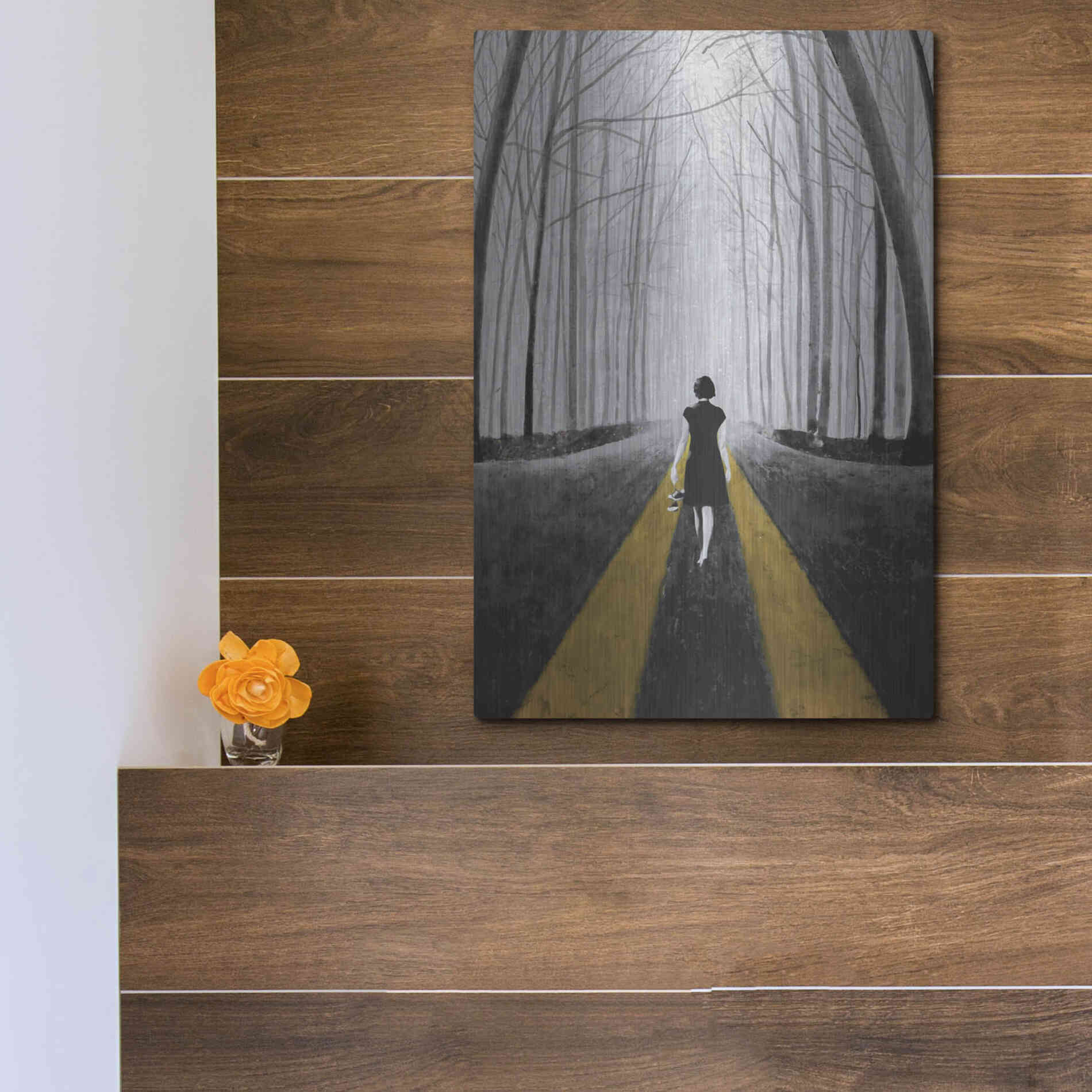 Luxe Metal Art 'Into The Blue' by DB Waterman, Metal Wall Art,12x16