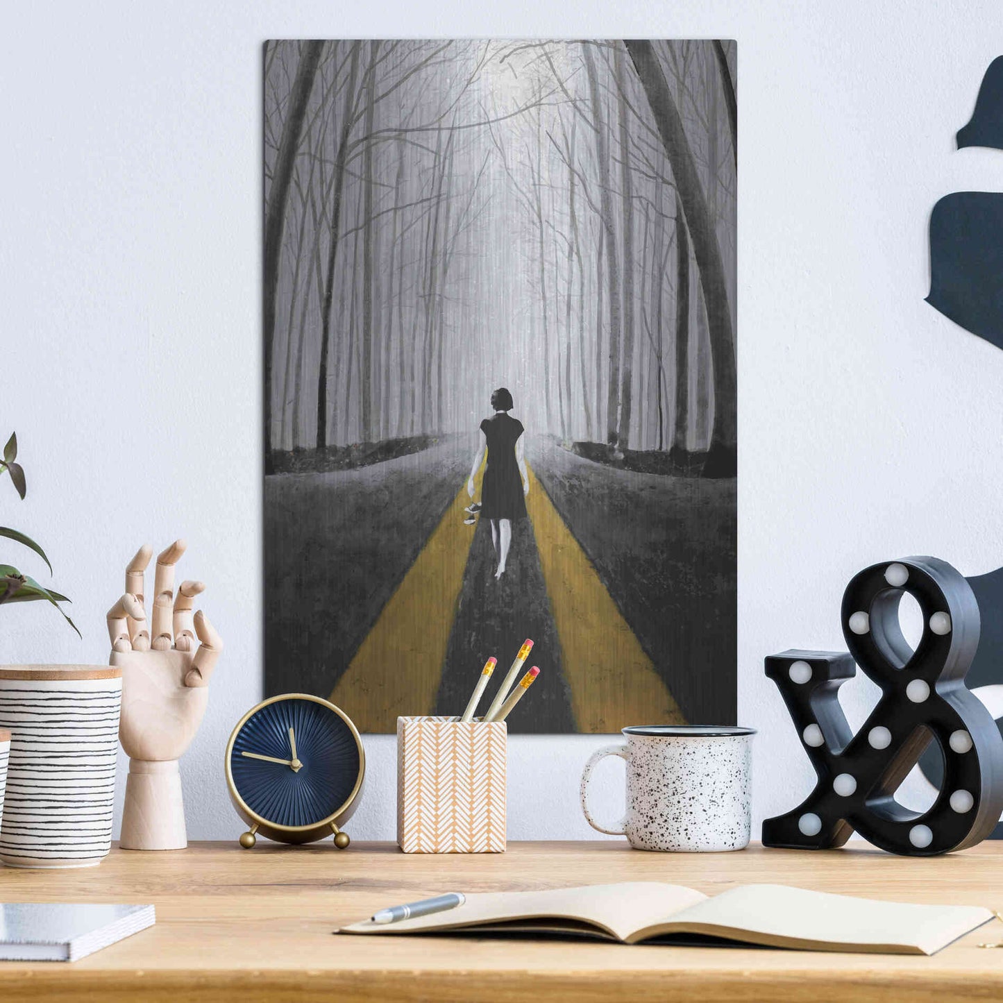 Luxe Metal Art 'Into The Blue' by DB Waterman, Metal Wall Art,12x16