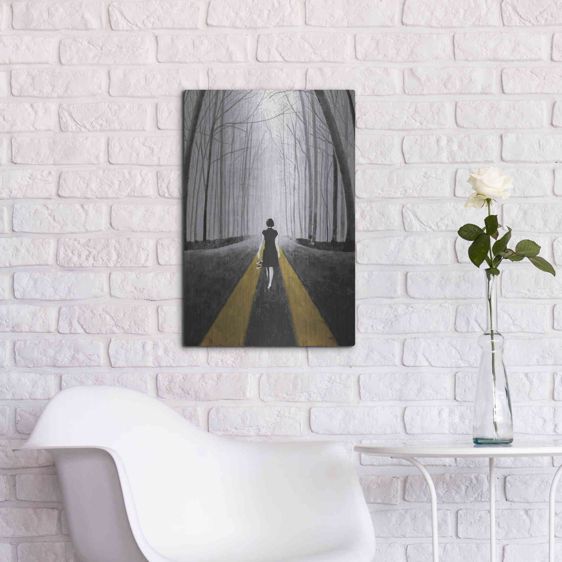 Luxe Metal Art 'Into The Blue' by DB Waterman, Metal Wall Art,16x24