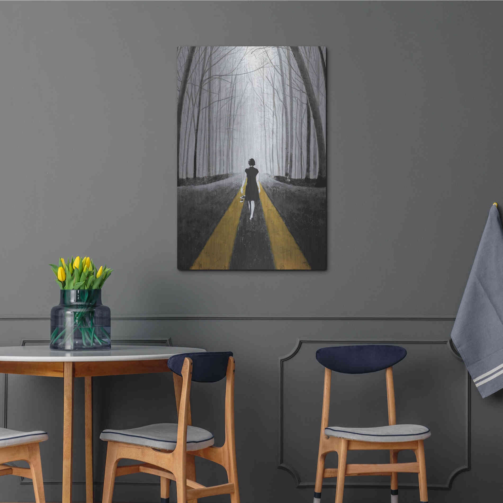 Luxe Metal Art 'Into The Blue' by DB Waterman, Metal Wall Art,24x36