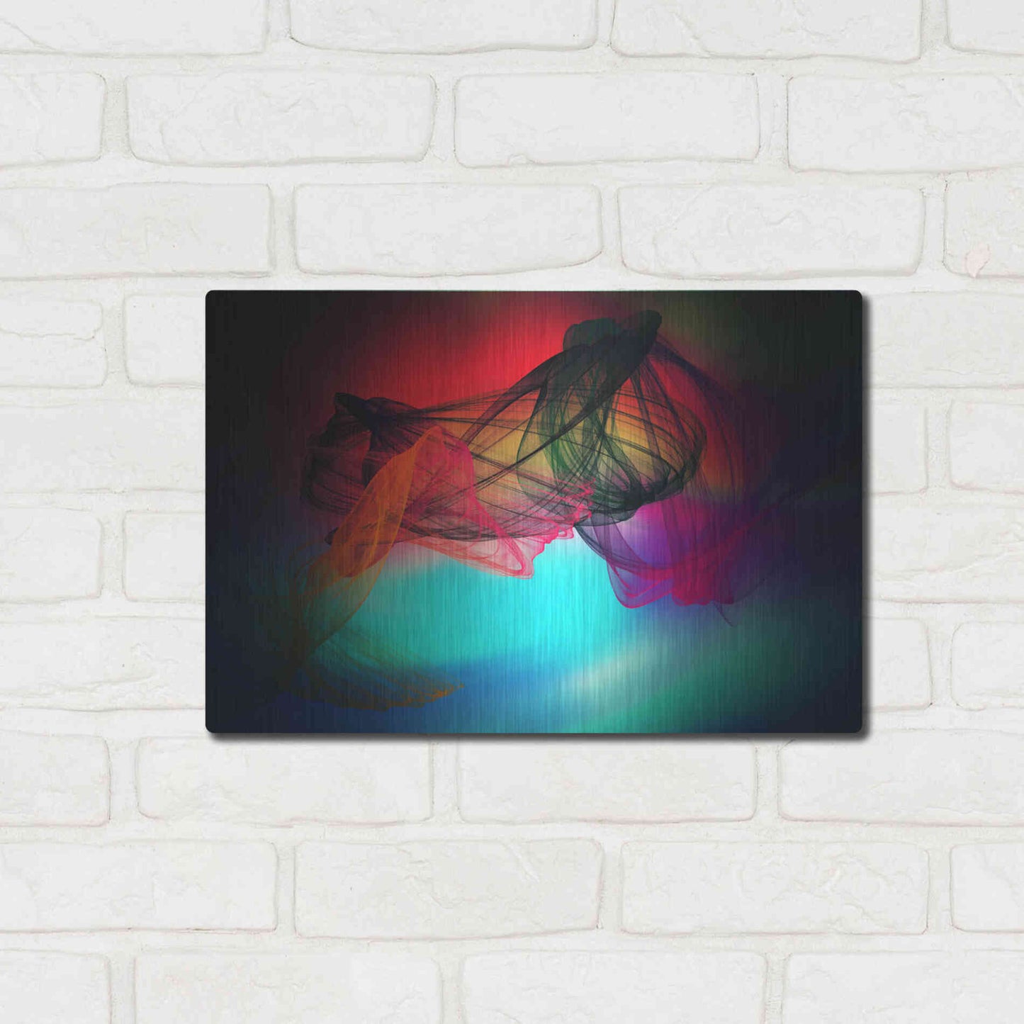 Luxe Metal Art 'Color In The Lines 25' by Irena Orlov, Metal Wall Art,16x12