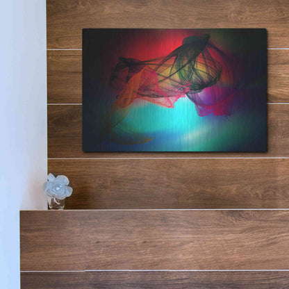 Luxe Metal Art 'Color In The Lines 25' by Irena Orlov, Metal Wall Art,16x12