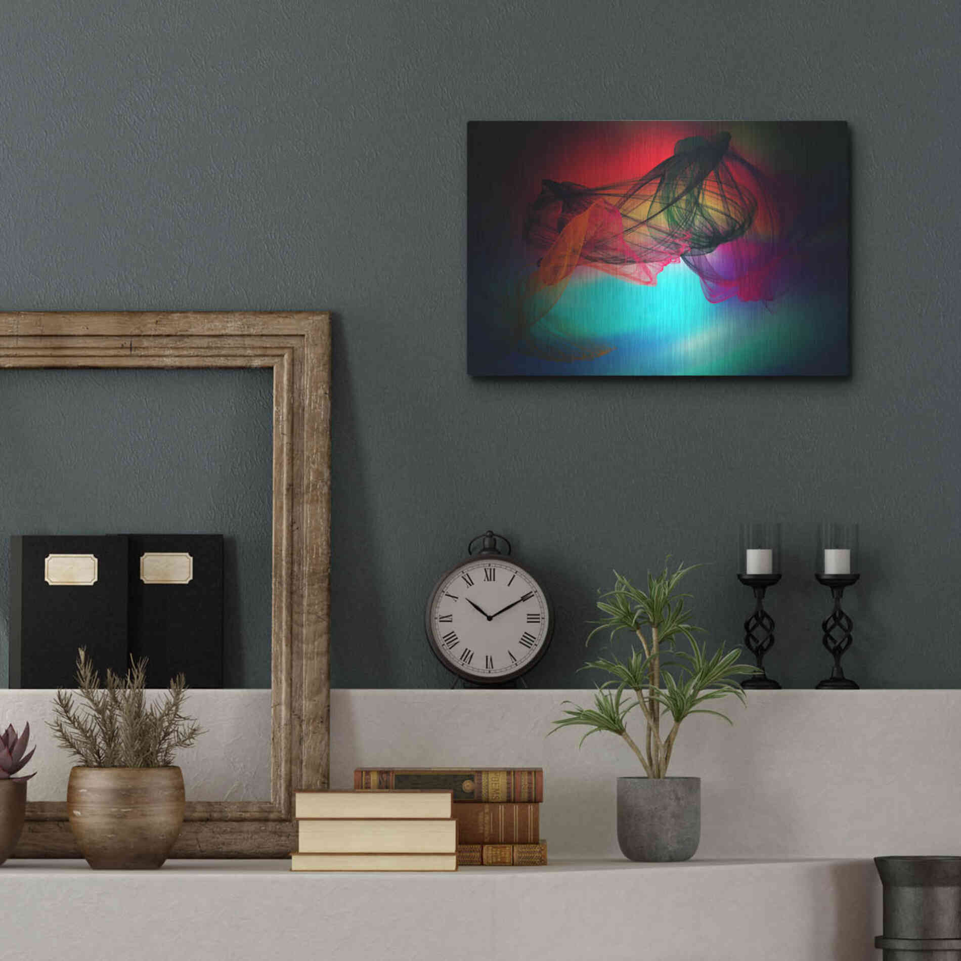 Luxe Metal Art 'Color In The Lines 25' by Irena Orlov, Metal Wall Art,16x12