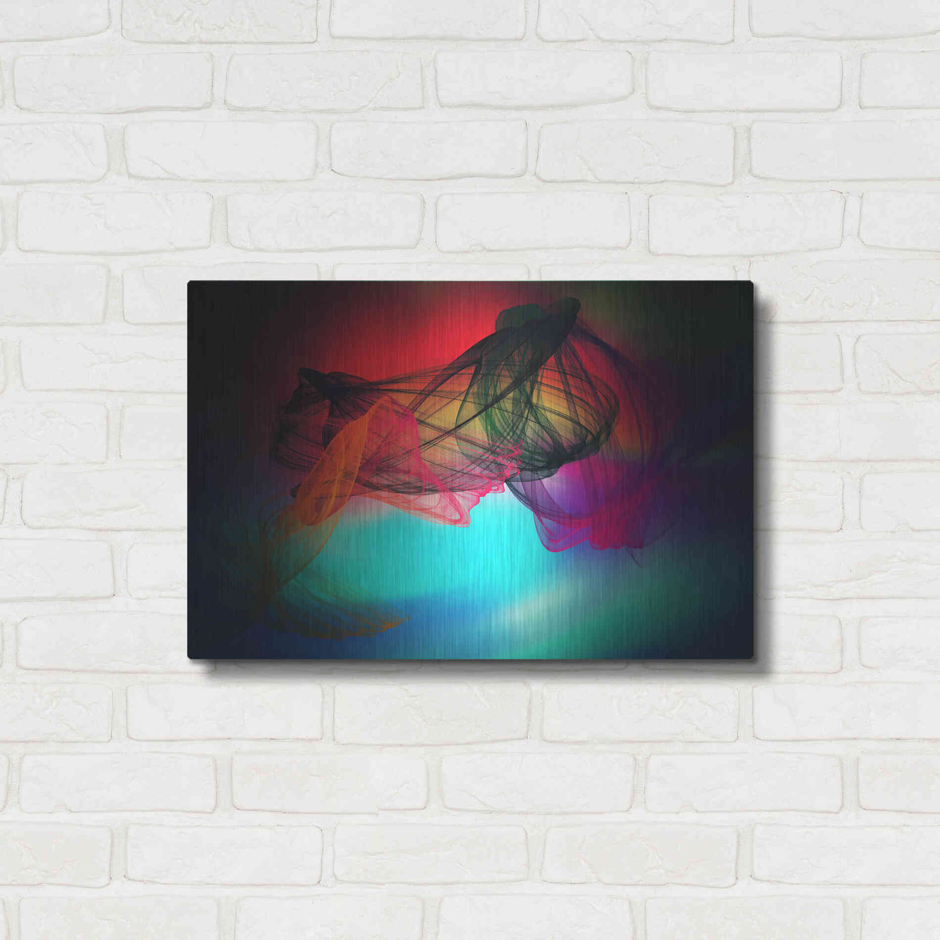 Luxe Metal Art 'Color In The Lines 25' by Irena Orlov, Metal Wall Art,24x16