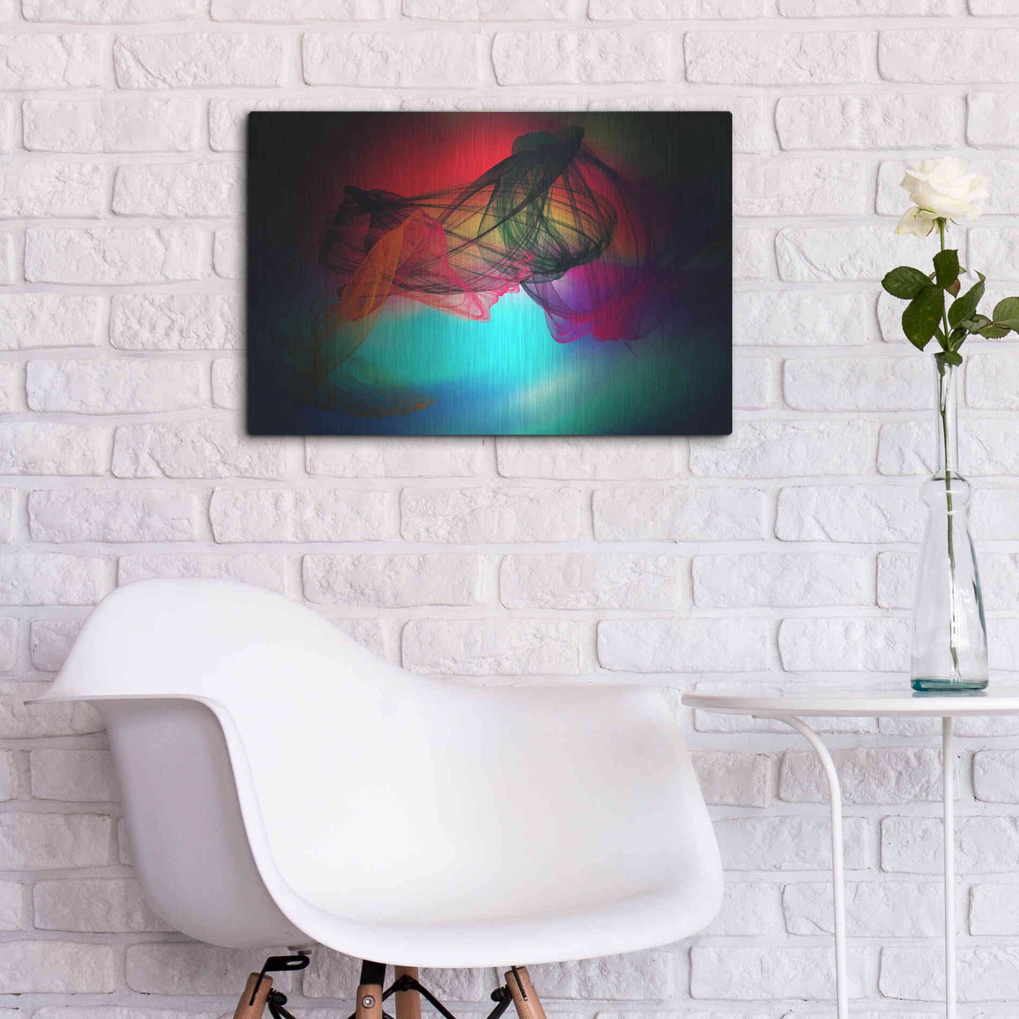 Luxe Metal Art 'Color In The Lines 25' by Irena Orlov, Metal Wall Art,24x16