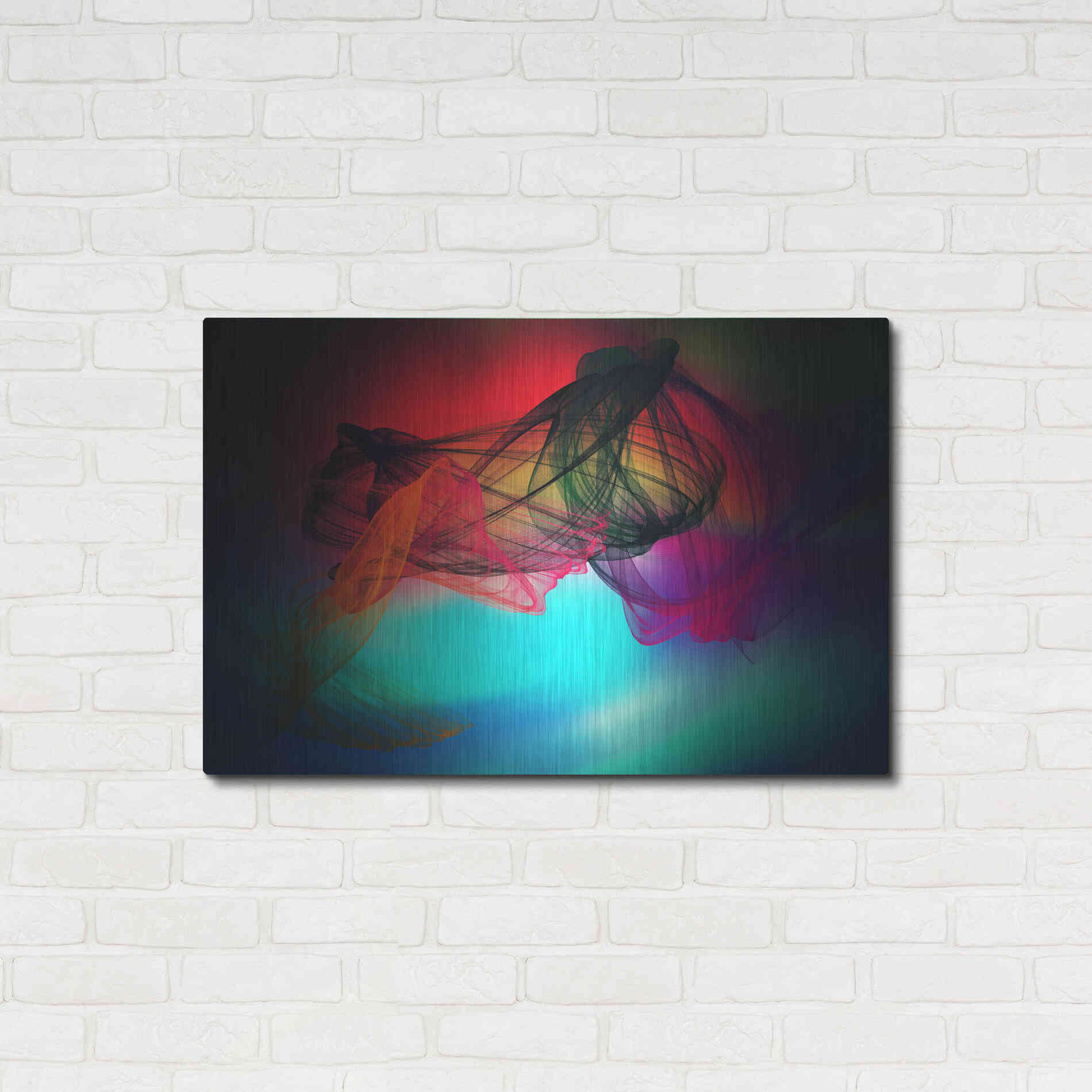 Luxe Metal Art 'Color In The Lines 25' by Irena Orlov, Metal Wall Art,36x24