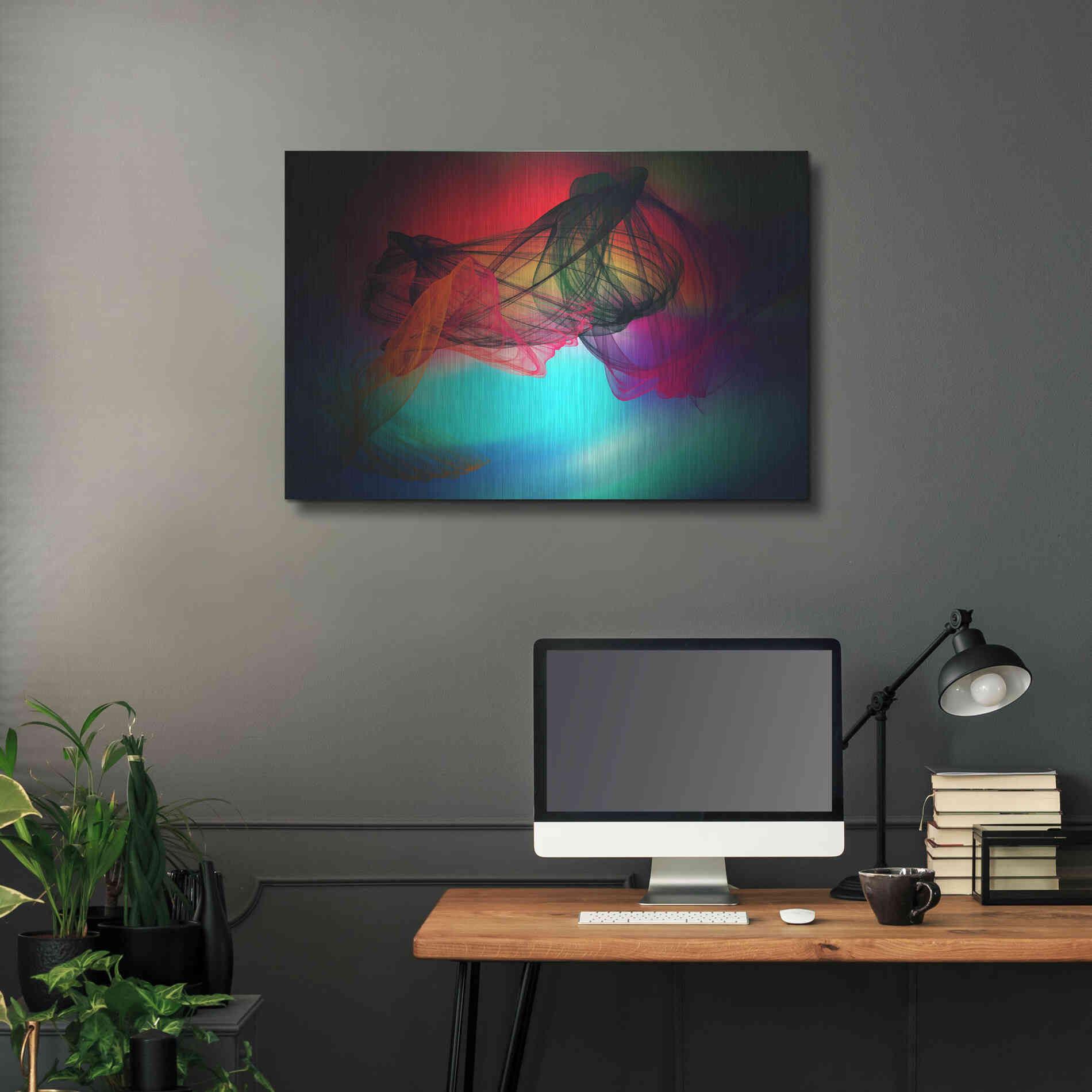 Luxe Metal Art 'Color In The Lines 25' by Irena Orlov, Metal Wall Art,36x24