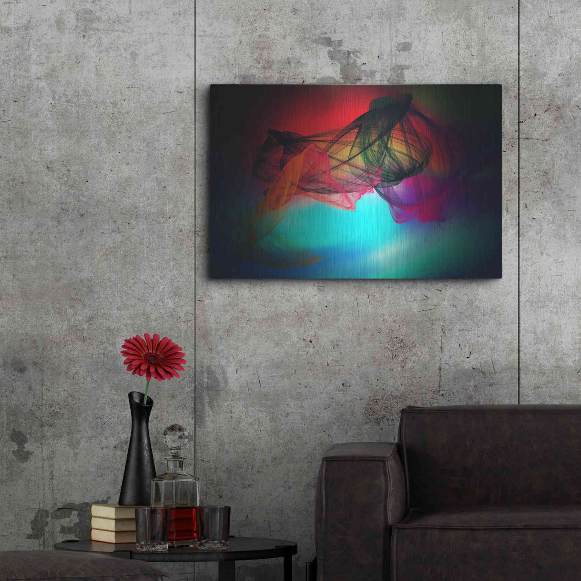 Luxe Metal Art 'Color In The Lines 25' by Irena Orlov, Metal Wall Art,36x24