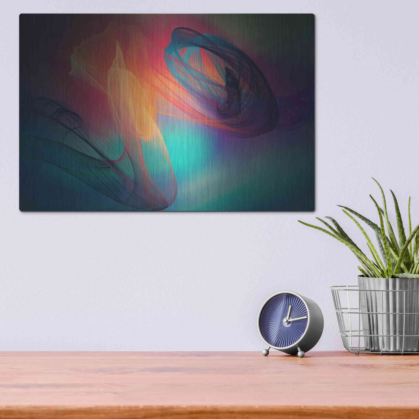 Luxe Metal Art 'Color In The Lines 26' by Irena Orlov, Metal Wall Art,16x12