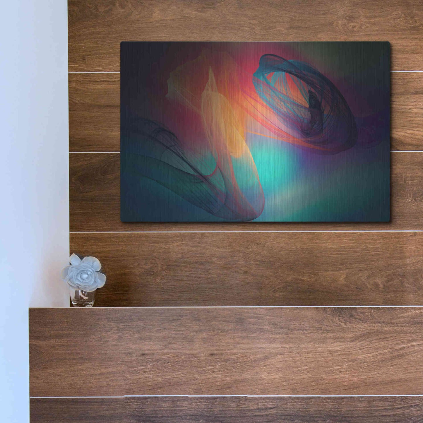 Luxe Metal Art 'Color In The Lines 26' by Irena Orlov, Metal Wall Art,16x12