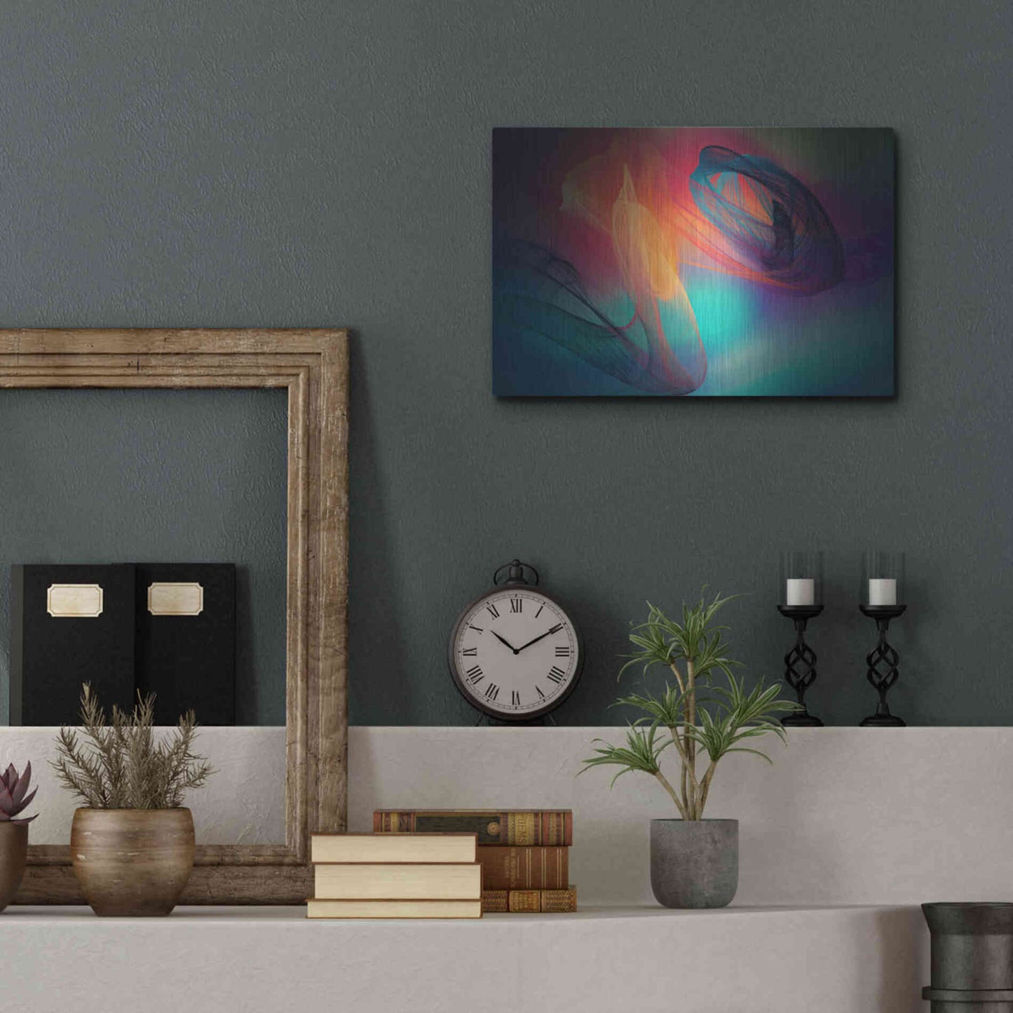 Luxe Metal Art 'Color In The Lines 26' by Irena Orlov, Metal Wall Art,16x12