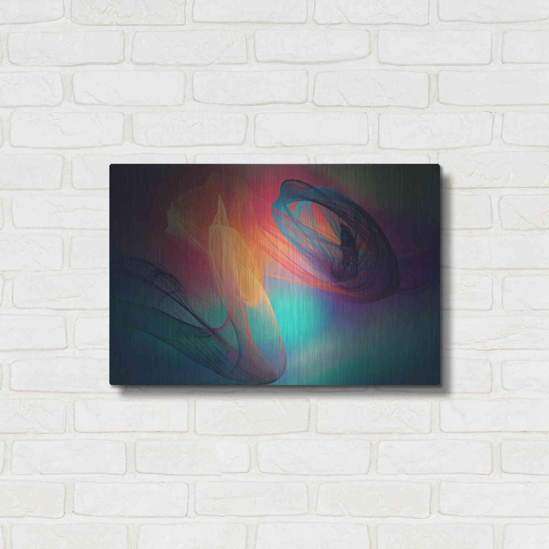 Luxe Metal Art 'Color In The Lines 26' by Irena Orlov, Metal Wall Art,24x16