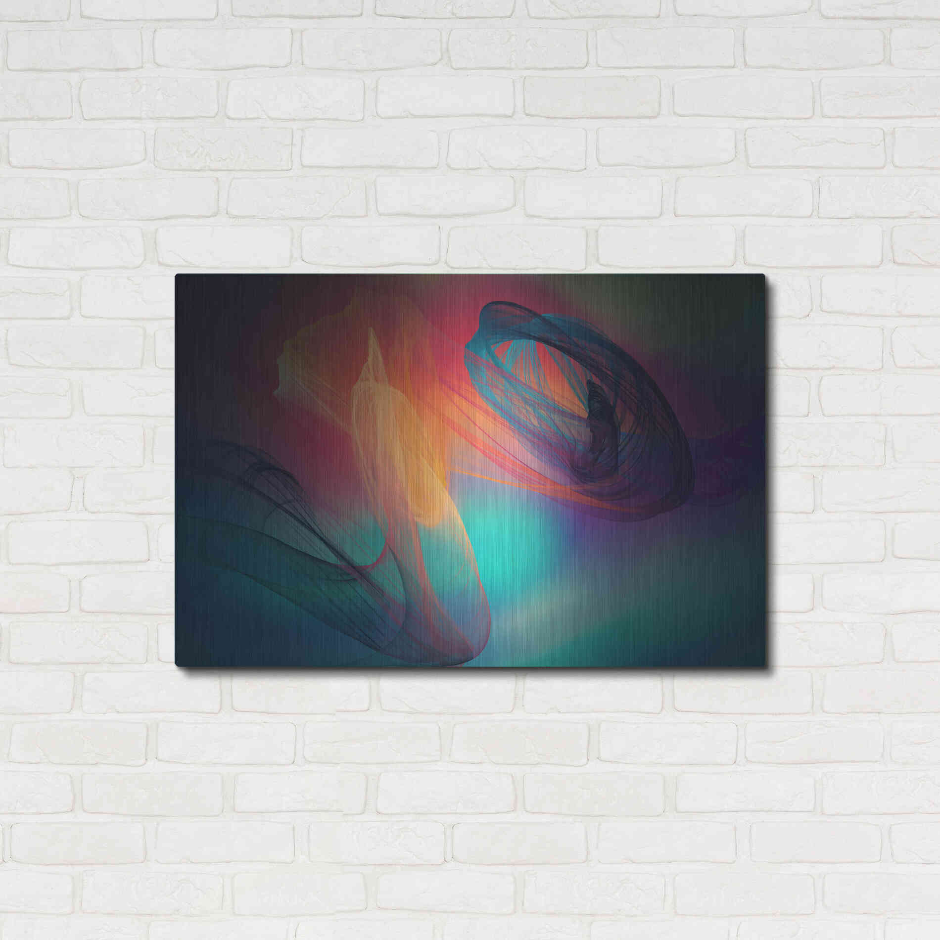 Luxe Metal Art 'Color In The Lines 26' by Irena Orlov, Metal Wall Art,36x24