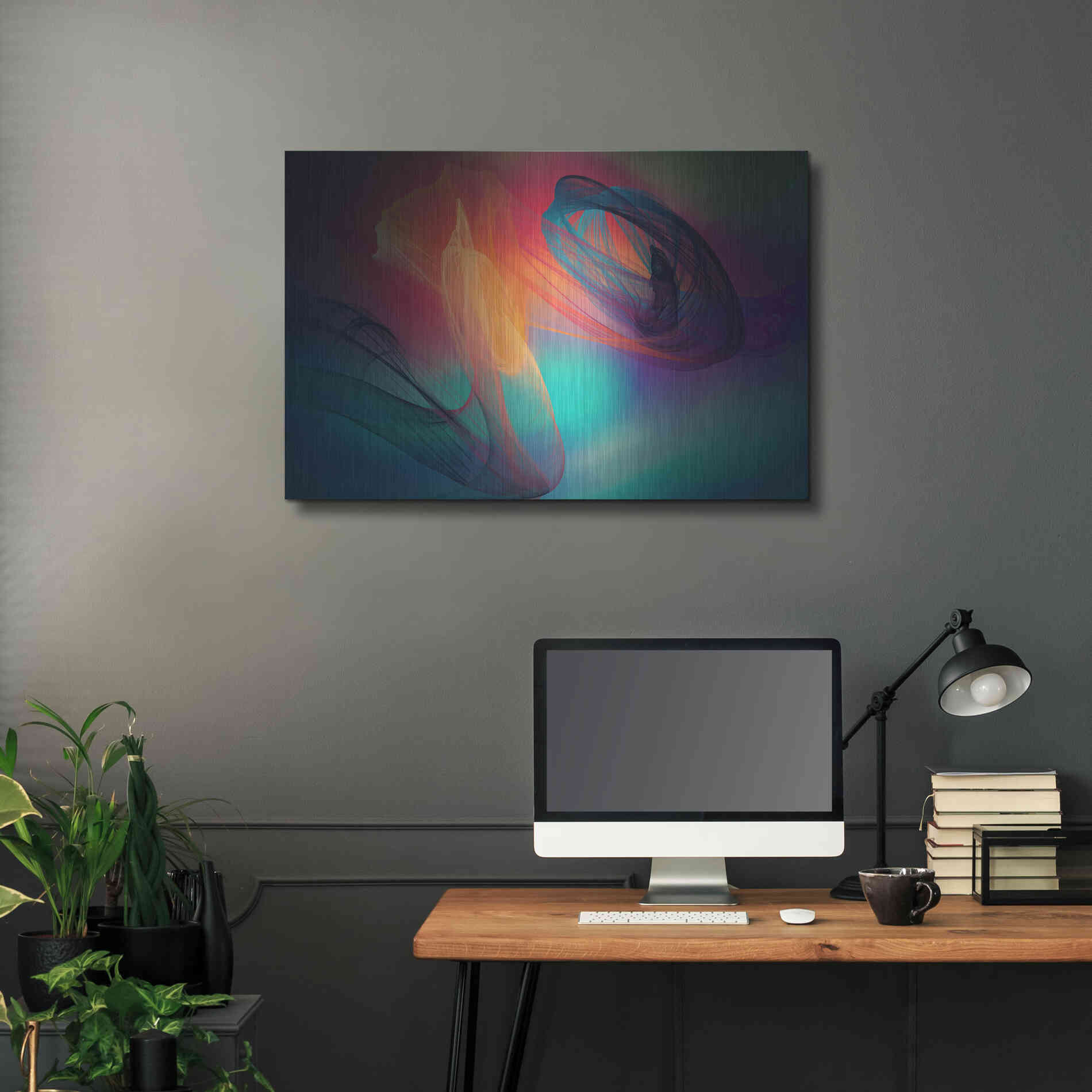 Luxe Metal Art 'Color In The Lines 26' by Irena Orlov, Metal Wall Art,36x24