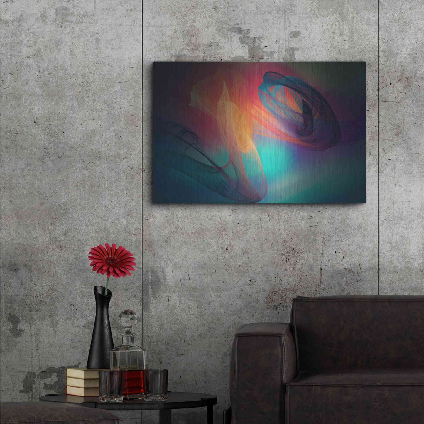 Luxe Metal Art 'Color In The Lines 26' by Irena Orlov, Metal Wall Art,36x24