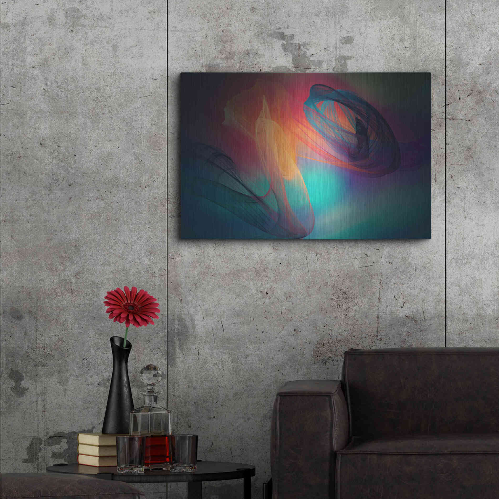 Luxe Metal Art 'Color In The Lines 26' by Irena Orlov, Metal Wall Art,36x24