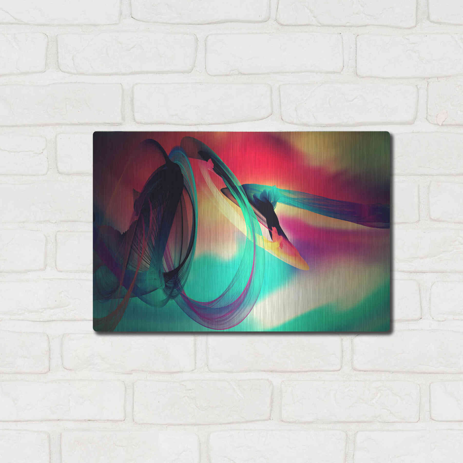 Luxe Metal Art 'Color In The Lines 27' by Irena Orlov, Metal Wall Art,16x12