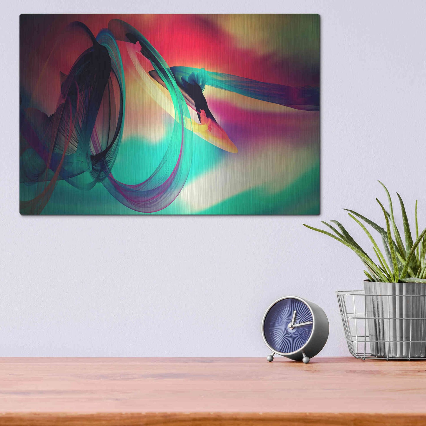 Luxe Metal Art 'Color In The Lines 27' by Irena Orlov, Metal Wall Art,16x12