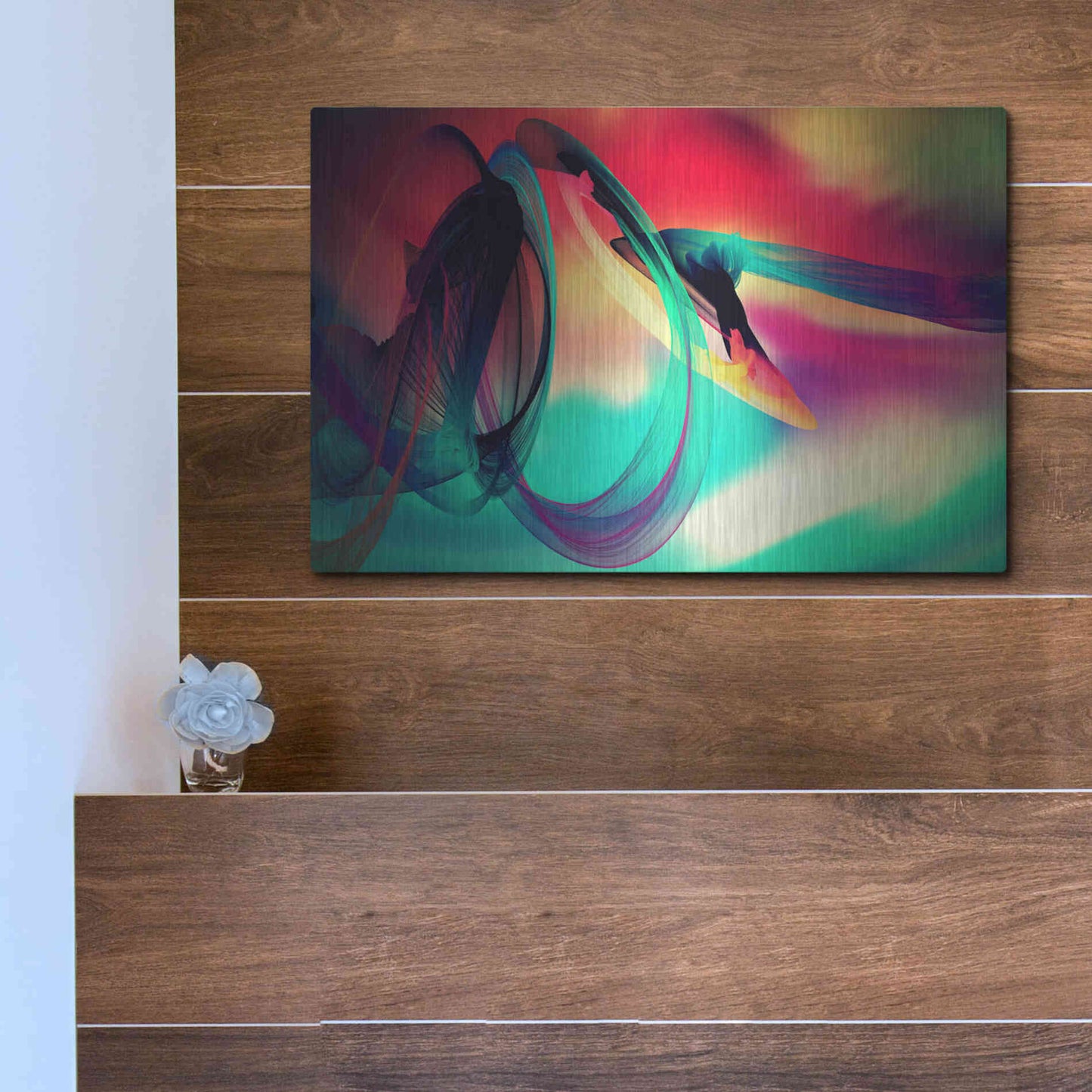 Luxe Metal Art 'Color In The Lines 27' by Irena Orlov, Metal Wall Art,16x12