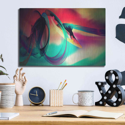 Luxe Metal Art 'Color In The Lines 27' by Irena Orlov, Metal Wall Art,16x12