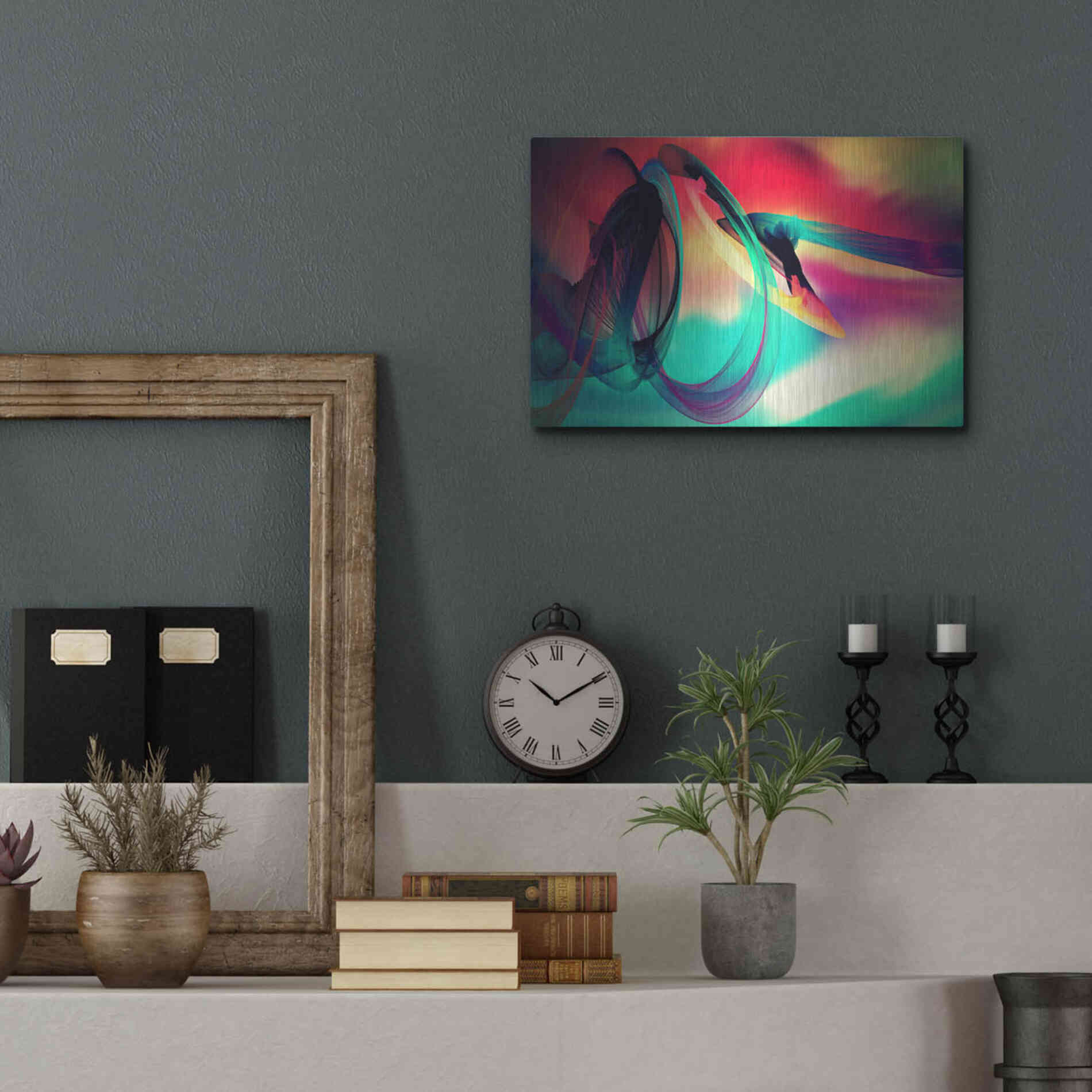 Luxe Metal Art 'Color In The Lines 27' by Irena Orlov, Metal Wall Art,16x12