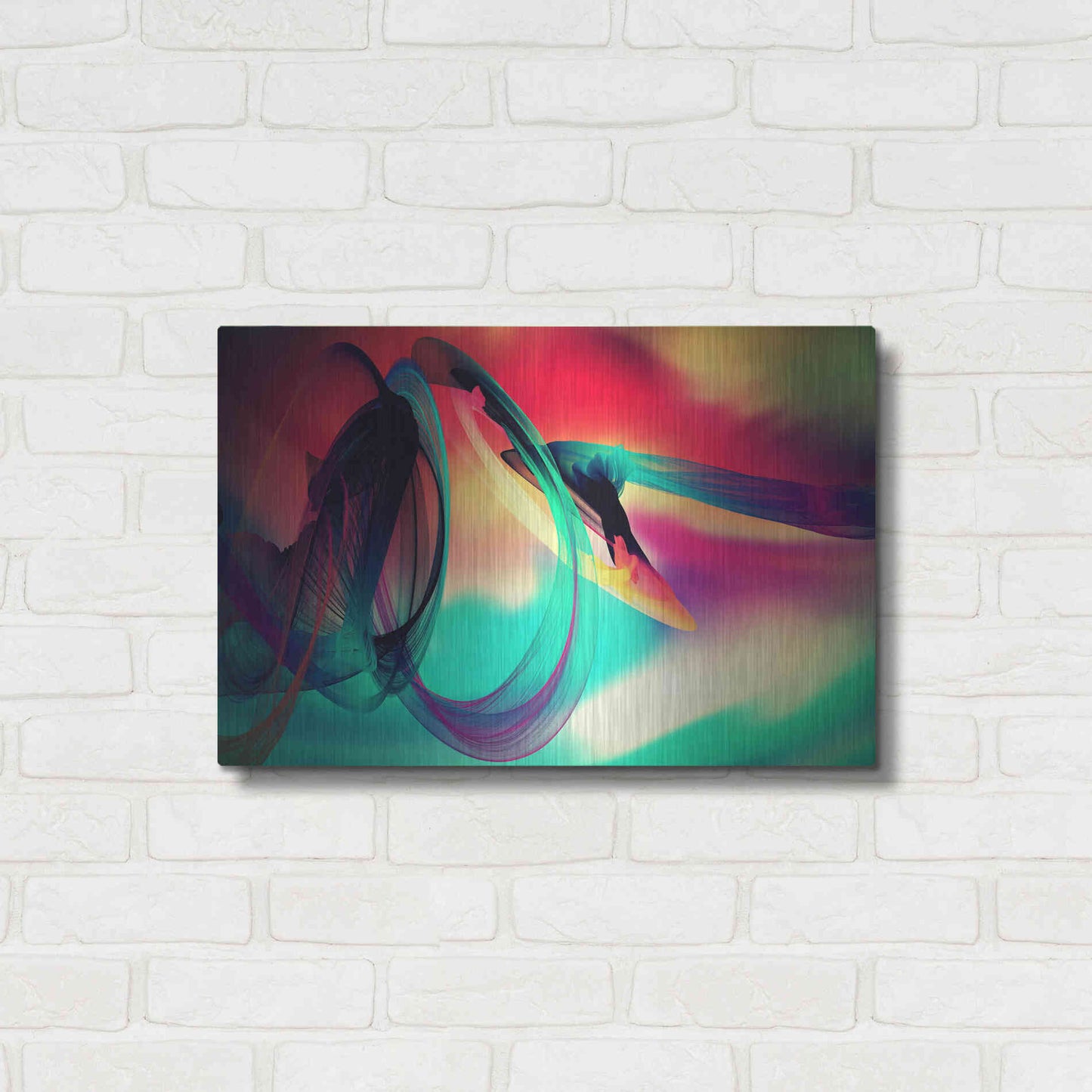 Luxe Metal Art 'Color In The Lines 27' by Irena Orlov, Metal Wall Art,24x16