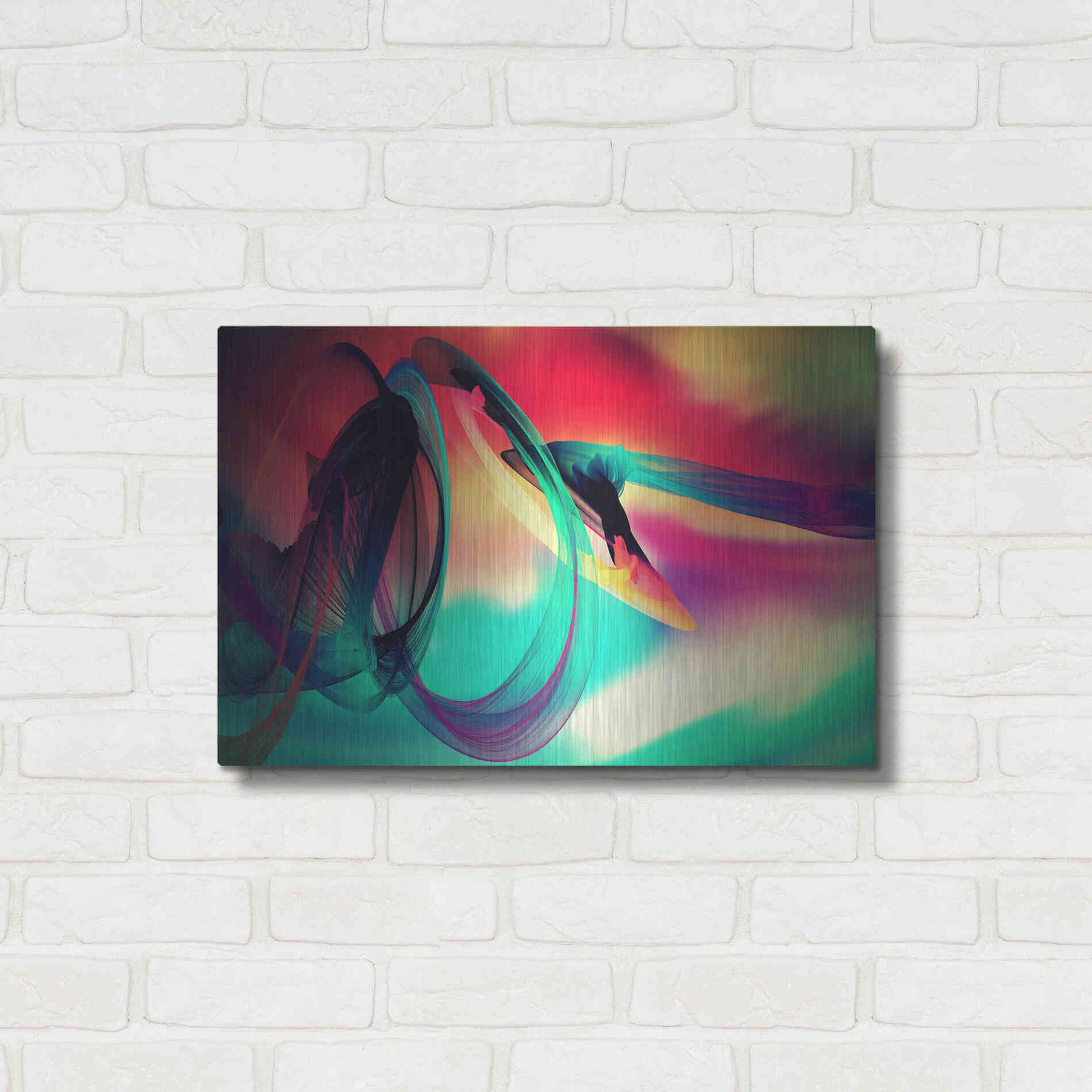 Luxe Metal Art 'Color In The Lines 27' by Irena Orlov, Metal Wall Art,24x16