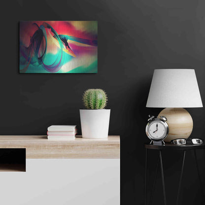 Luxe Metal Art 'Color In The Lines 27' by Irena Orlov, Metal Wall Art,24x16