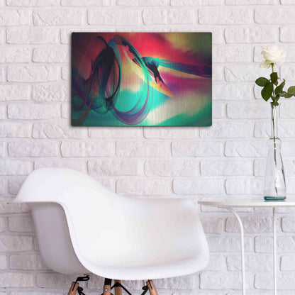 Luxe Metal Art 'Color In The Lines 27' by Irena Orlov, Metal Wall Art,24x16