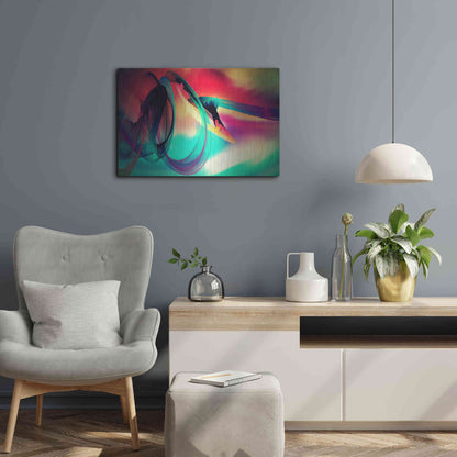 Luxe Metal Art 'Color In The Lines 27' by Irena Orlov, Metal Wall Art,24x16