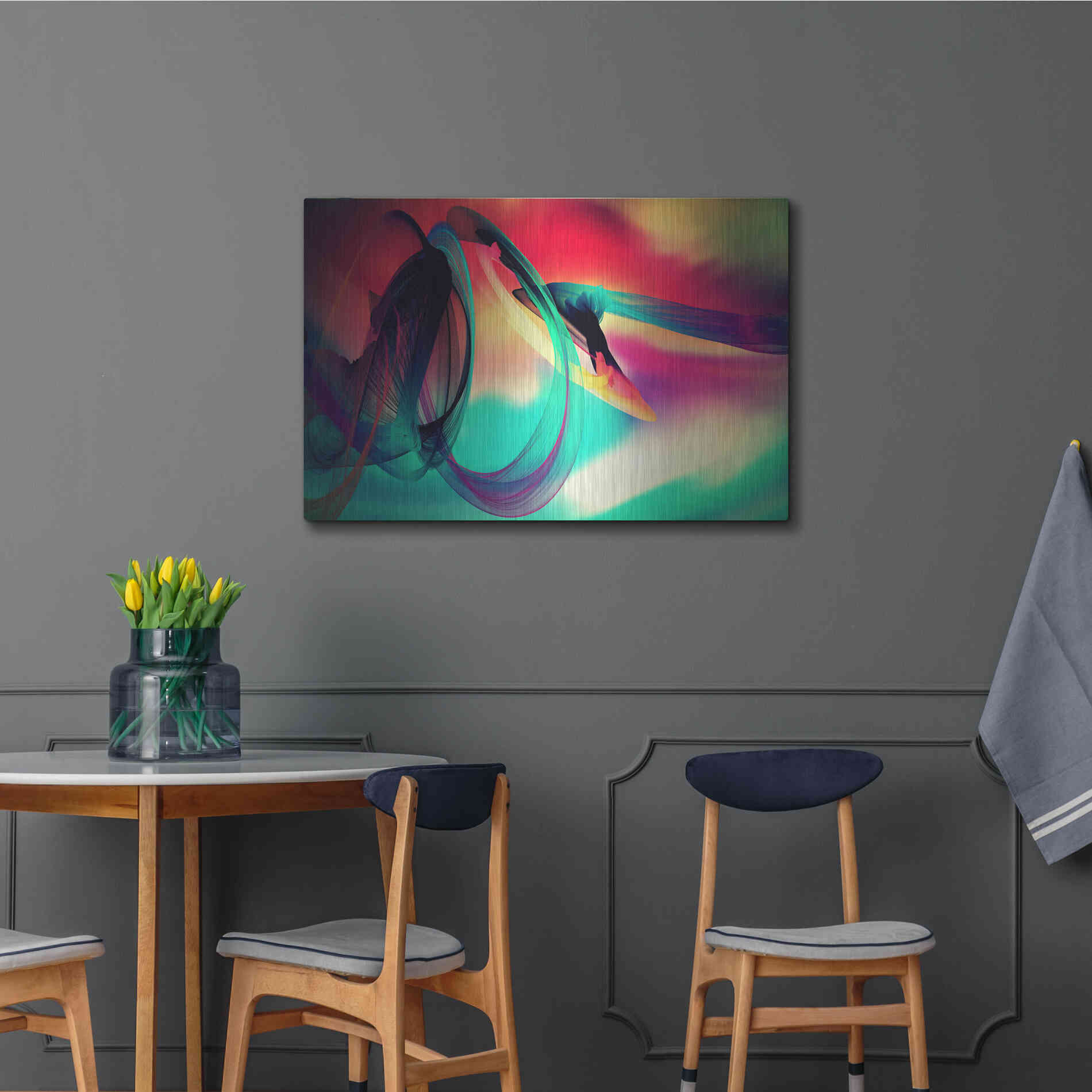 Luxe Metal Art 'Color In The Lines 27' by Irena Orlov, Metal Wall Art,36x24