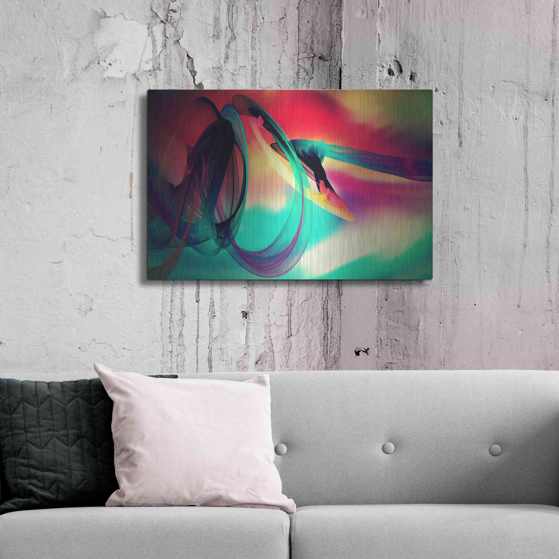 Luxe Metal Art 'Color In The Lines 27' by Irena Orlov, Metal Wall Art,36x24