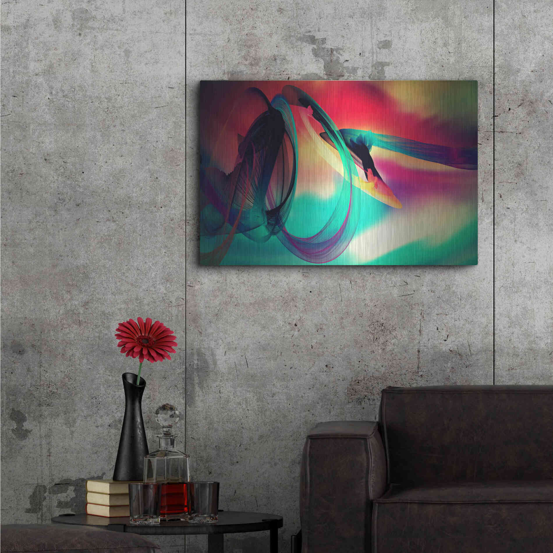 Luxe Metal Art 'Color In The Lines 27' by Irena Orlov, Metal Wall Art,36x24