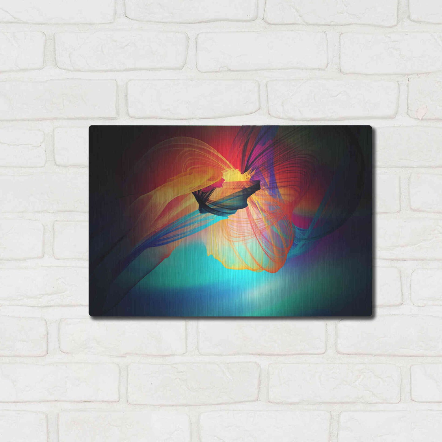 Luxe Metal Art 'Color In The Lines 28' by Irena Orlov, Metal Wall Art,16x12