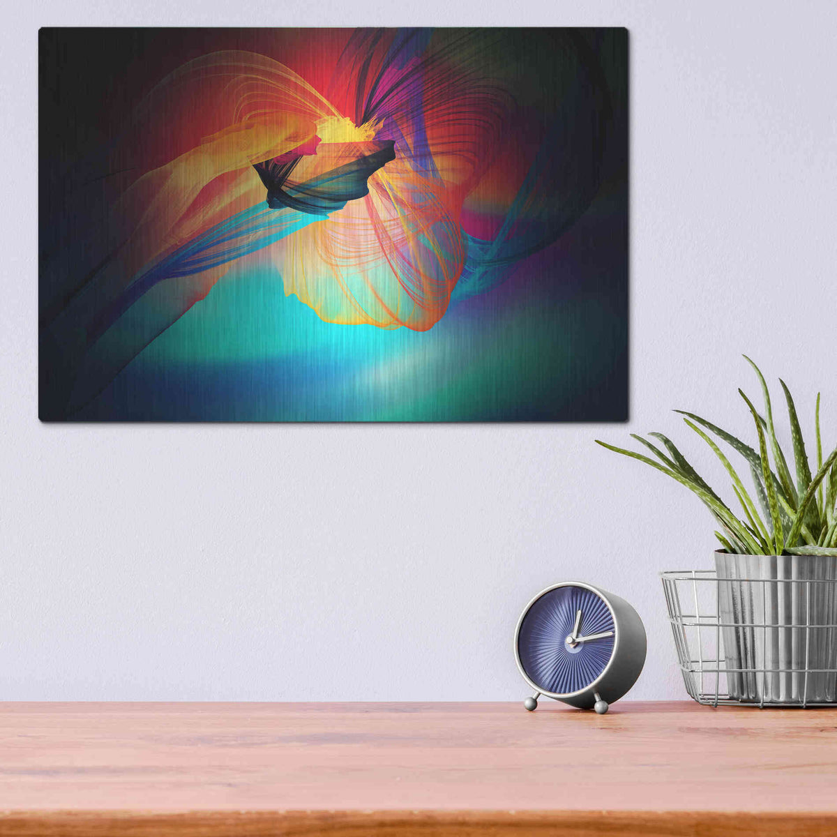 Luxe Metal Art 'Color In The Lines 28' by Irena Orlov, Metal Wall Art,16x12