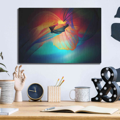 Luxe Metal Art 'Color In The Lines 28' by Irena Orlov, Metal Wall Art,16x12