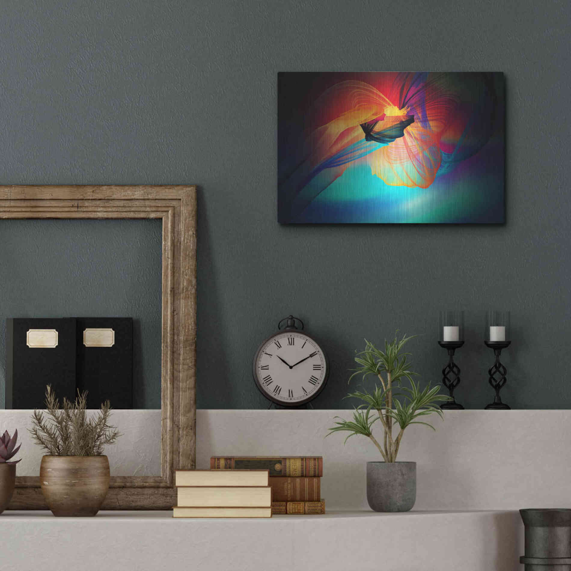 Luxe Metal Art 'Color In The Lines 28' by Irena Orlov, Metal Wall Art,16x12