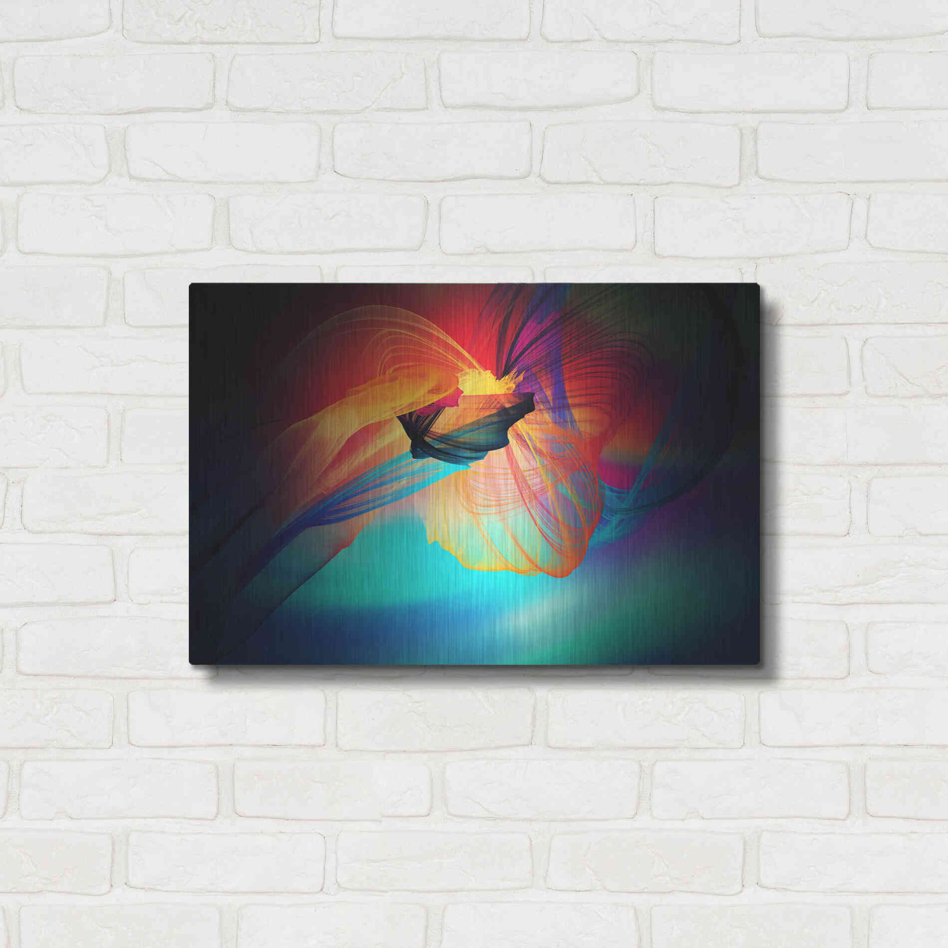 Luxe Metal Art 'Color In The Lines 28' by Irena Orlov, Metal Wall Art,24x16