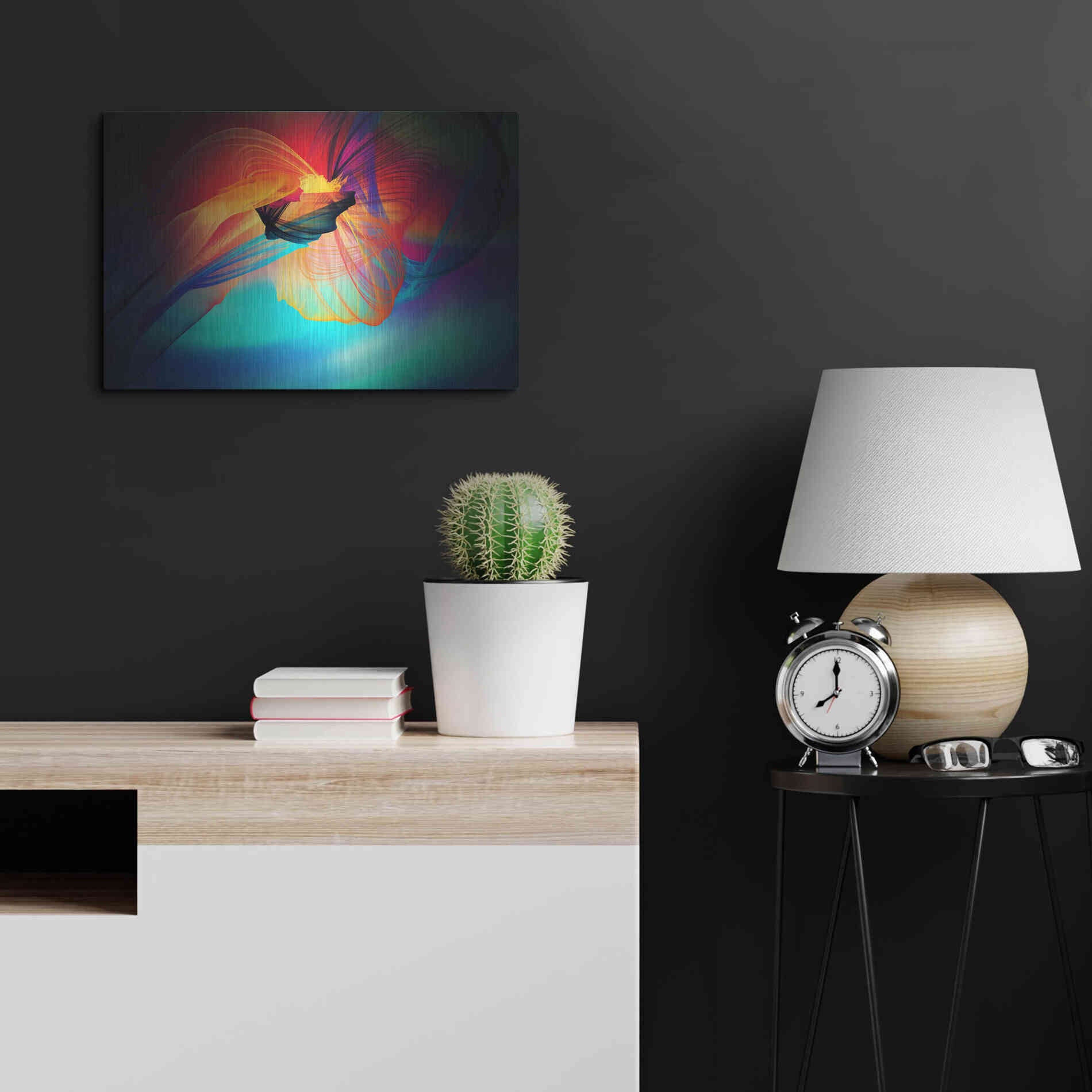 Luxe Metal Art 'Color In The Lines 28' by Irena Orlov, Metal Wall Art,24x16