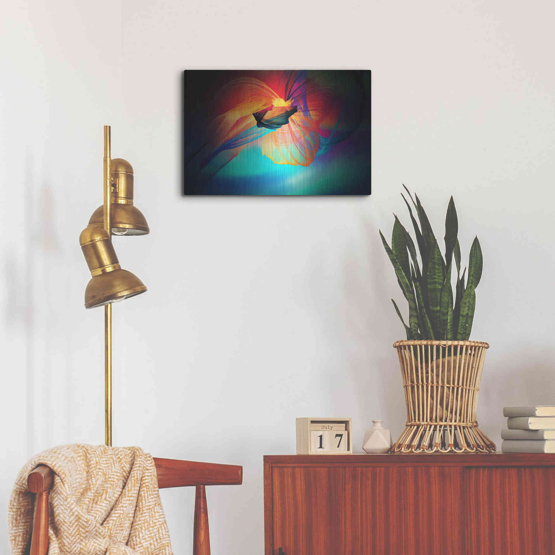 Luxe Metal Art 'Color In The Lines 28' by Irena Orlov, Metal Wall Art,24x16