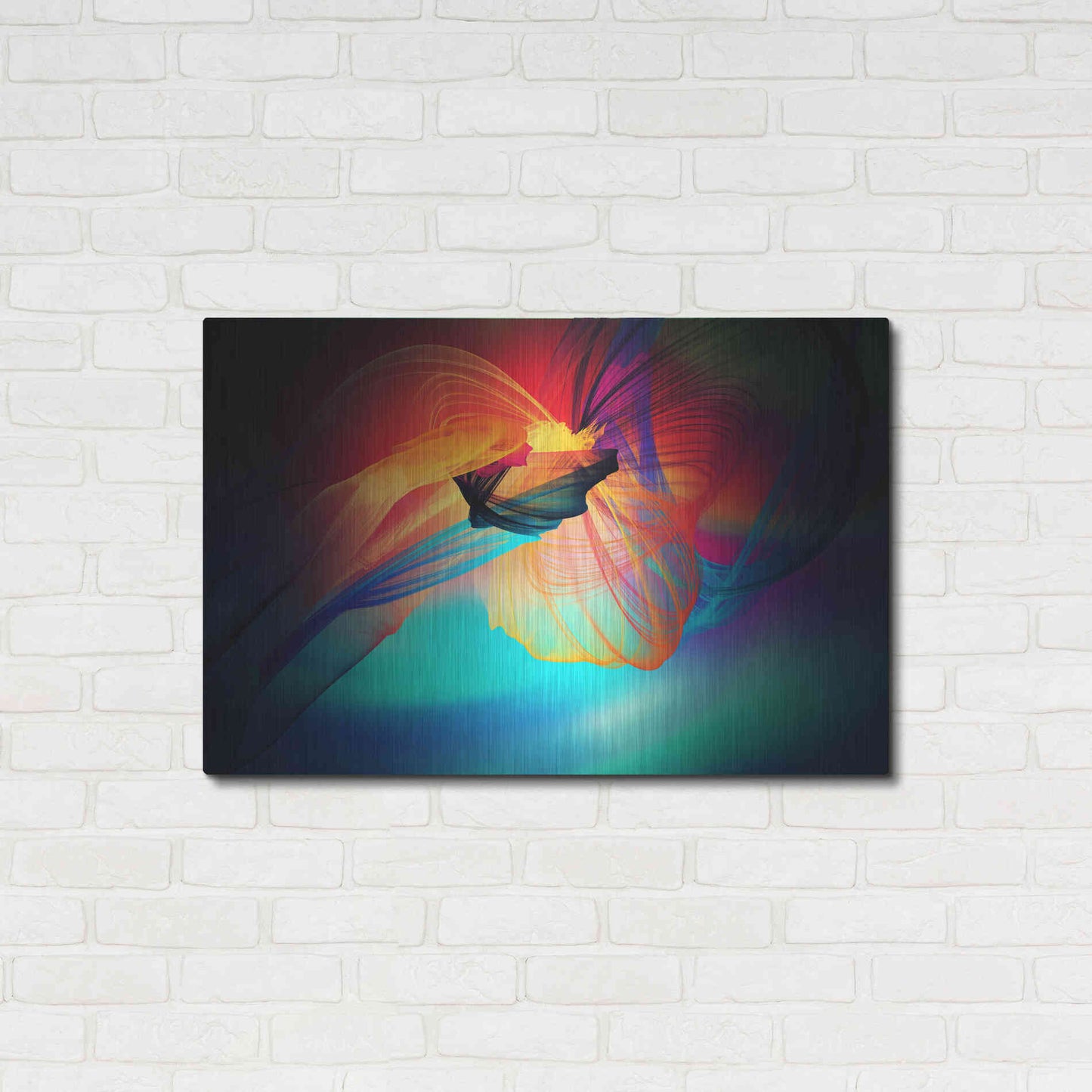 Luxe Metal Art 'Color In The Lines 28' by Irena Orlov, Metal Wall Art,36x24