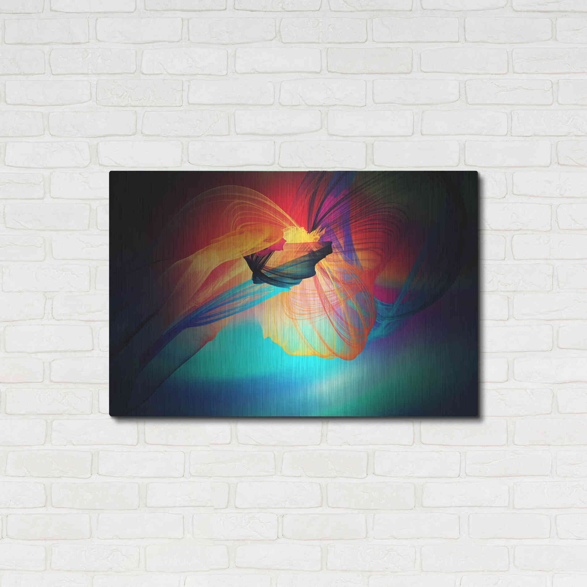 Luxe Metal Art 'Color In The Lines 28' by Irena Orlov, Metal Wall Art,36x24